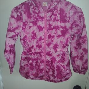 Wonder Nation Pink and White Tie-Dye Jacket